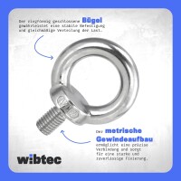 Ringschrauben M6 Edelstahl A2 gegossen und poliert ähnl. DIN 580