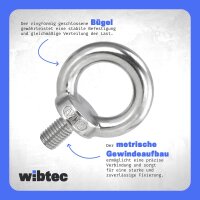 Ringschrauben Edelstahl A4 gegossen und poliert ähnl. DIN 580