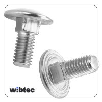Schlossschrauben M10x25 Edelstahl A2 mit Vierkantansatz Vollgewinde DIN 603