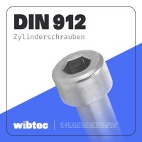 Zylinderschrauben mit Innensechskant M4x20 Edelstahl A2 Vollgewinde DIN 912 / ISO 4762