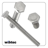 Sechskantschrauben M10x45 Edelstahl A2 Vollgewinde DIN 933 / ISO 4017