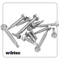Bohrschrauben 4,8x38 mm mm Edelstahl A2 mit Sechskantkopf und Bund, Form K DIN 7504