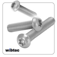 Linsenkopfschrauben M10x30 Edelstahl A2 mit Innensechsrund (ISR), Vollgewinde ISO 7380