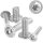 Linsenkopfschrauben M6x100 Edelstahl A2 mit Flansch und Innensechsrund (TX), Vollgewinde ISO 7380