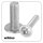 Linsenkopfschrauben M8x20 Flansch und Innensechsrund (TX) Edelstahl A2 ISO 7380-1 - Flanschschraube (Vollgewinde)