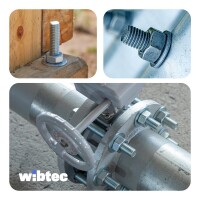 Sechskantschrauben mit Schaft M10x65 Edelstahl A2 Teilgewinde DIN 931