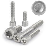 Zylinderschrauben M2,5x16 Edelstahl A2 mit Innensechsrund (TX) ISO 14579