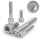 Zylinderschrauben M4x8 Edelstahl A2 mit Innensechsrund (TX) ISO 14579