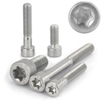 Zylinderschrauben M5x25 Edelstahl A2 mit Innensechsrund (TX) ISO 14579