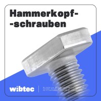 Hammerkopfschrauben Edelstahl A2 für Montageschienen Typ 28/15