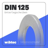 Unterlegscheiben M2 Edelstahl A2 DIN 125 - U-Scheibe