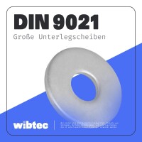 Große Unterlegscheiben 19 (M18) DIN 9021 Edelstahl A2