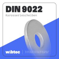 Karosseriescheiben 4,3x25 mm DIN 9022 Edelstahl A2