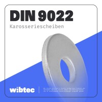 Karosseriescheiben 8,4x55 mm DIN 9022 Edelstahl A2