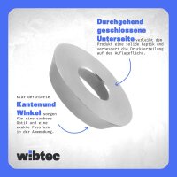 Rosette (gedreht) für M 6 Edelstahl A2