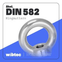 Ringmuttern M8 gegossen und poliert ähnl. DIN 582 Edelstahl A4