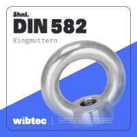Ringmuttern M10 gegossen und poliert ähnl. DIN 582 Edelstahl A4