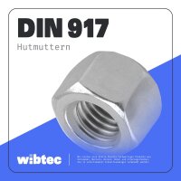 Hutmuttern niedrige Form DIN 917 Edelstahl A2