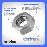 Sechskantmuttern M6 DIN 934 Edelstahl A2
