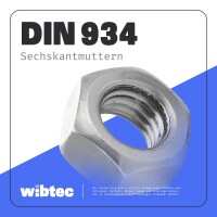 Sechskantmuttern M10 DIN 934 Edelstahl A2