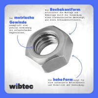 Sechskantmuttern M10 DIN 934 Edelstahl A2