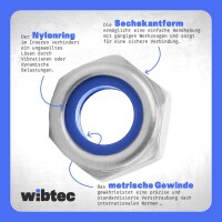 Sechskantmuttern niedrige Form, selbstsichernd, Polyamidklemmteil DIN 985 Edelstahl A2