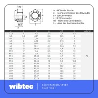 Sechskantmuttern M4 niedrige Form, selbstsichernd, Polyamidklemmteil DIN 985 Edelstahl A2