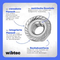 Sechskantmuttern M6 Flansch Edelstahl A2 DIN 6923 - Flanschmutter