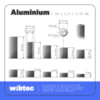Distanzhülse 10x5,3x3 Aluminium