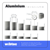 Distanzhülse 10x6,5x11 Aluminium