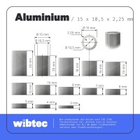 Distanzhülse 15x10,5x5 Aluminium
