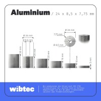 Distanzhülse 24x8,5x25 Aluminium