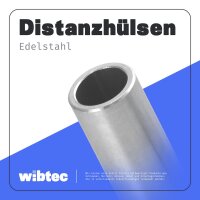 Distanzhülse 10x7x20mm geschweißt Edelstahl A2 - Abstandshülse