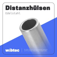Distanzhülse 10x7x40 Rohr geschweißt, Edelstahl A2