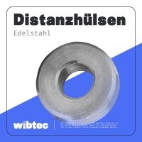 Distanzhülse 15x6,5x20 aus Vollmaterial, Edelstahl A2