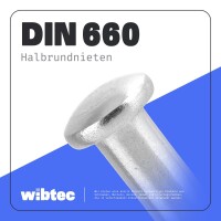 Halbrundnieten DIN 660