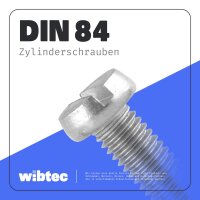 Zylinderschrauben M5x8 Schlitz Edelstahl A2 DIN 84 - Schlitzschraube