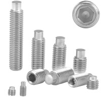 Gewindestifte M8 X 35 mit Innensechskant u. Zapfen DIN 915 Edelstahl A2