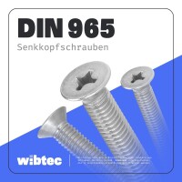 Senkkopfschrauben M5 X 35 mit Kreuzschlitz "H" DIN 965 Edelstahl A2