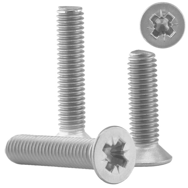 Senkkopfschrauben M2 X 10 mit Kreuzschlitz "Z" DIN 965 Edelstahl A2