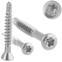 Dielenschrauben TX-10 mit Linsenkopf, Edelstahl A2