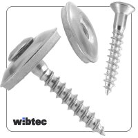 Spenglerschrauben 4,5x40mm Innensechsrund (TX) mit U-Scheibe (20 mm) Edelstahl A2 ähnl. DIN 7995 - Dachbauschraube