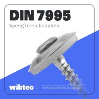 Spenglerschrauben 4,5x60mm Innensechsrund (TX) mit U-Scheibe (20 mm) Edelstahl A2 ähnl. DIN 7995 - Dachbauschraube