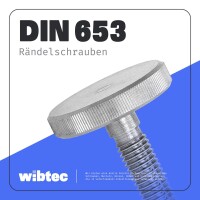 Rändelschrauben M4 X 14 niedr. Form DIN 653 Edelstahl A2