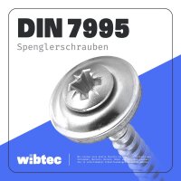 Spenglerschrauben 4,5x60mm Kreuzschlitz PZ mit U-Scheibe (15mm) Edelstahl A2 ähnl. DIN 7995 - Holzschrauben