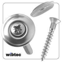 Spenglerschrauben 4,5 X  50 POZI "Z" mit U-Scheibe (20mm) ähnl. DIN 7995 Edelstahl A2