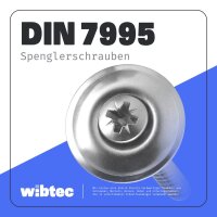 Spenglerschrauben 4,5x60mm Kreuzschlitz PZ mit U-Scheibe (20mm) Edelstahl A2 ähnl. DIN 7995 - Blechschraube