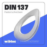 Federscheiben 3 DIN 137 Edelstahl A2, Form B (gewellt)