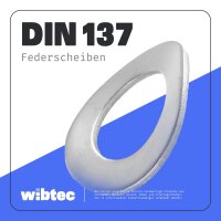 Federscheiben M6 DIN 137 Edelstahl A2, Form B (gewellt)
