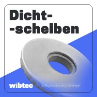 Dichtscheiben mit grauem EPDM 5,3x16 Edelstahl A2